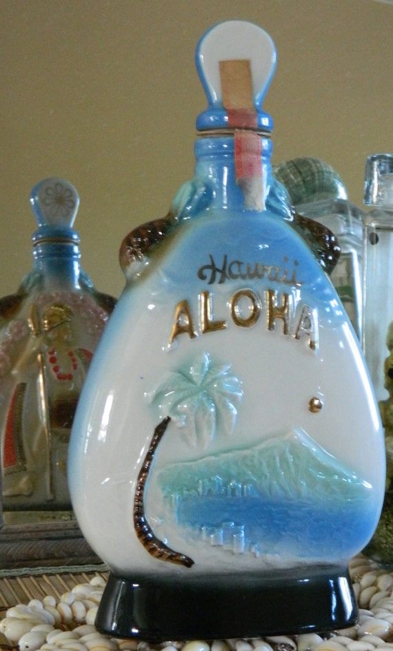 Aloha Hawaii Jim Beam Vintage Whiskey Decanter by MaiAloha on Etsy