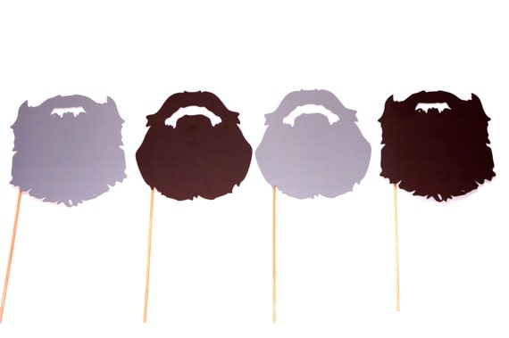 Set Of 4 Beards Beard On A Stick Props Birthdays