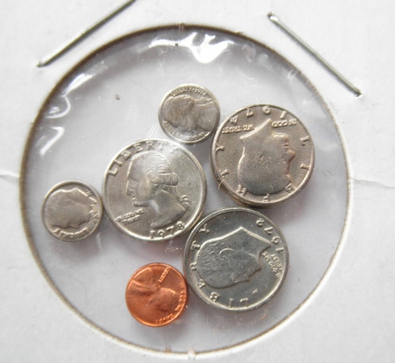 20 Packets cards of Vintage 1970s Miniature US Coin LOT of