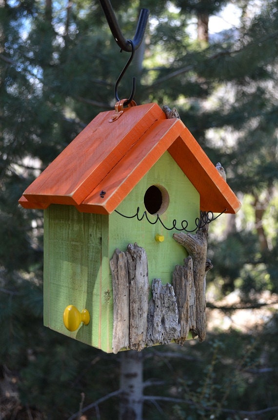 Birdhouse Rustic Decorative Outdoor Bird House Functional