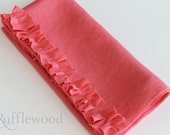Ruffled Linen Napkin - Set of 2 - 19" Square