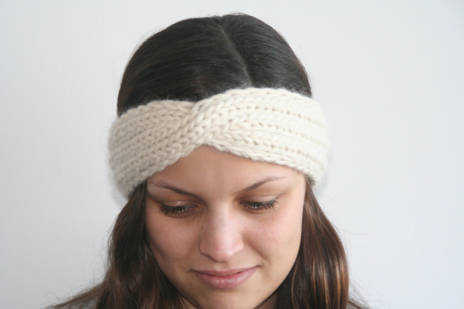Twisted Turban Headband Knitting Pattern PDF