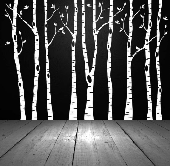 Birch Tree Wall Decal Birch Tree Decal by VinylWallAdornments