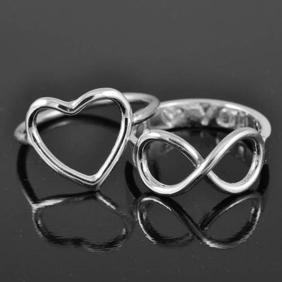 Heart Ring Valentines heart open heart ring by JubileJewel on Etsy