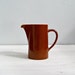 70s Brown Pitcher, Vintage Ceramic Pitcher, Rustic, farmhouse, mid century modern, ceramic vase, country cottage, party serving