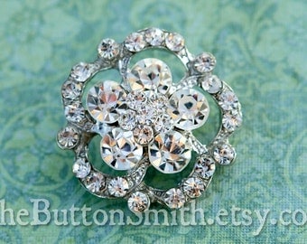 Rhinestone Buttons "Hannah" (30mm) RS-024 - 5 piece set
