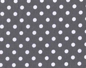 Michael Miller fabric by the yard Dumb Dot in Charcoal 1 Yard