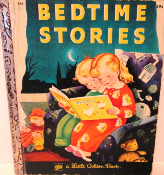 Vintage Bedtime Stories A Little Golden Book 1970s RARE