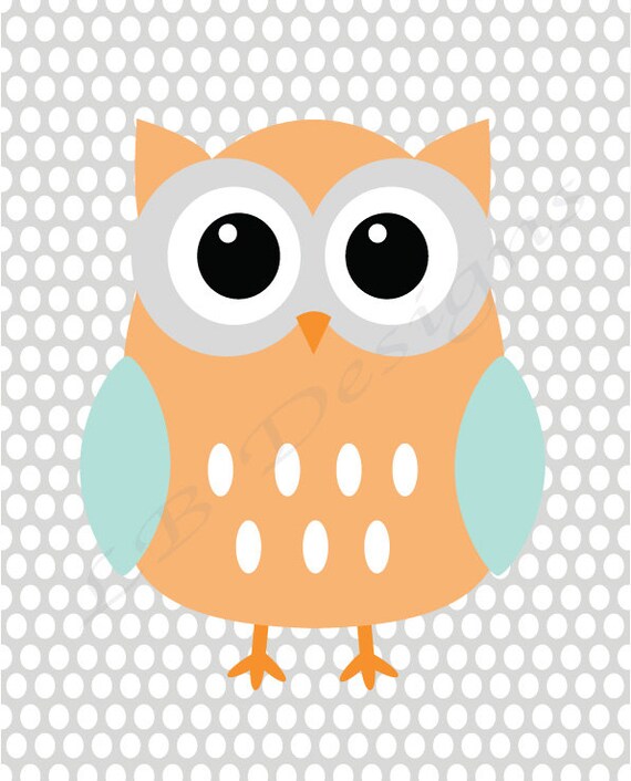 Owl Nursery Print Boy Woodland Nursery Decor Fox Nursery