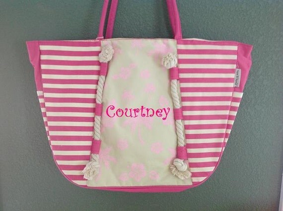 Personalized  Monogrammed Beach Bags  Totes