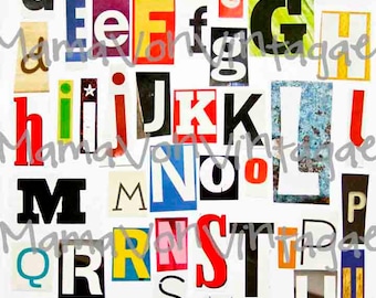 printable magazine letter cutouts alphabet a z sample sheets digital