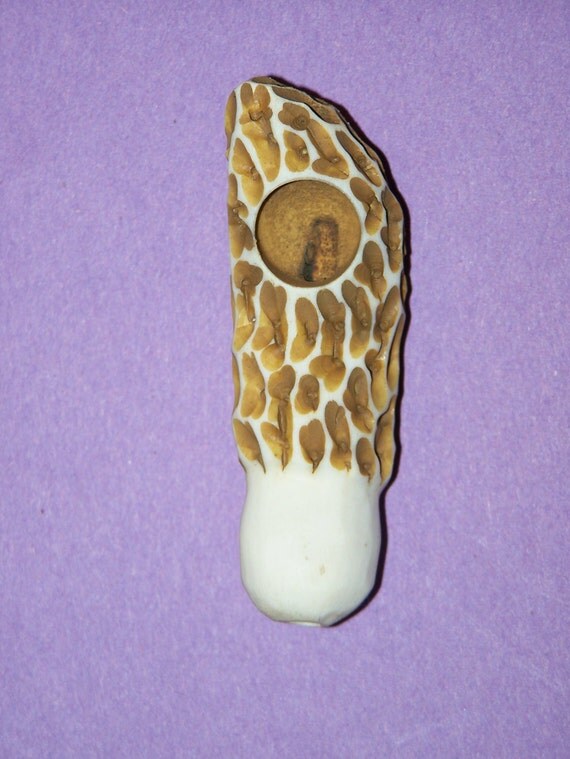 morel mushrooms deer antler tobacco pipe/antler carvings/folk