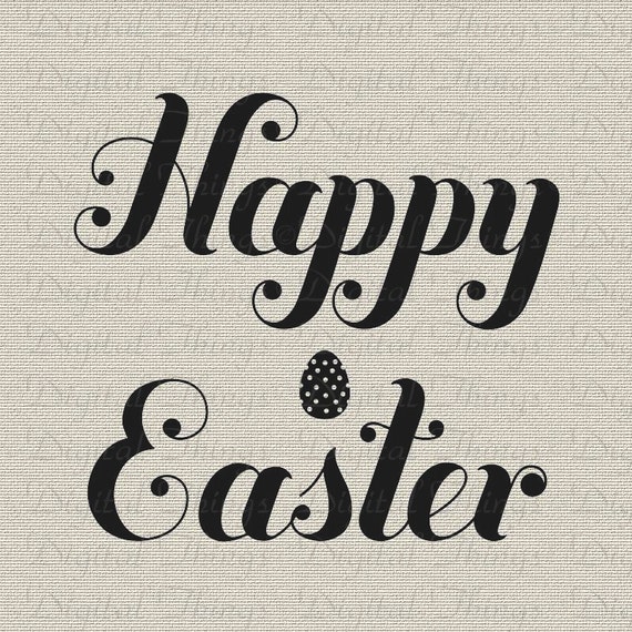 Easter Happy Easter Script Typography Word Art Wall Decor Art