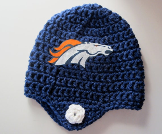 Crochet Denver Broncos NFL Helmet Hat by JustForBabyWithLove