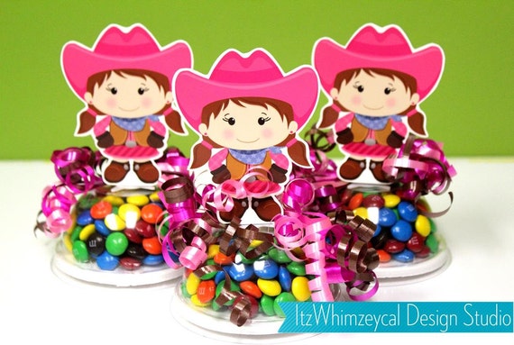 Pink Cowgirl Candy Favor Containers Il_570xn
