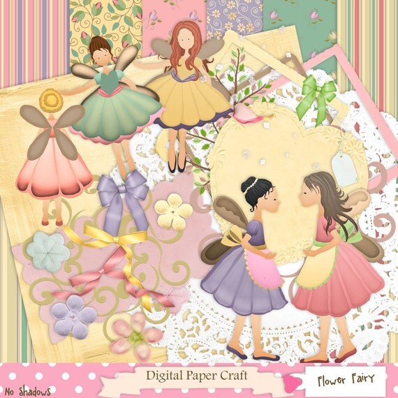 Fairy Scrapbook Fantasy Scrapbook Girl scrapbook Digital
