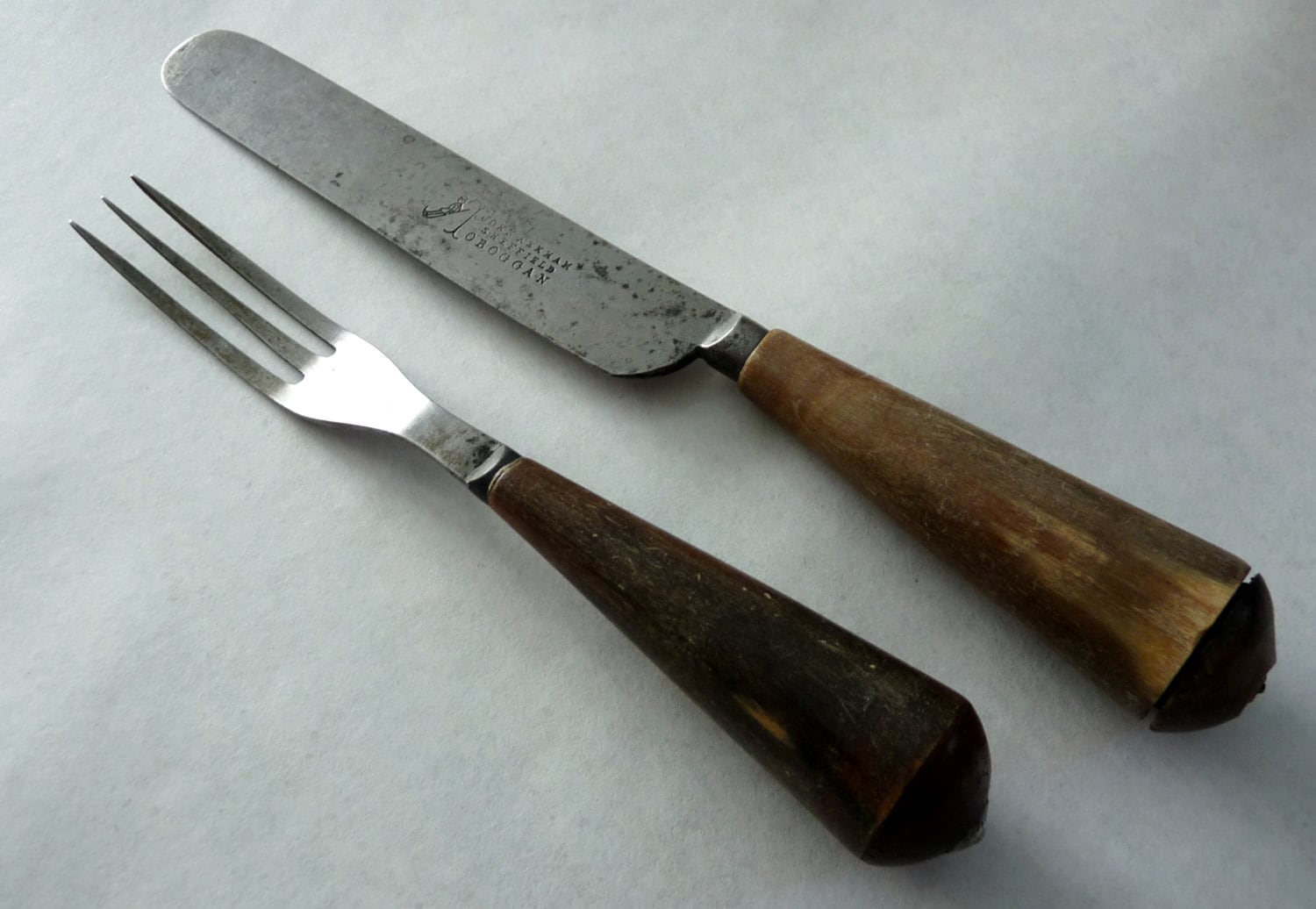 Antique Knife & Fork Set by John Askham circa 1860s