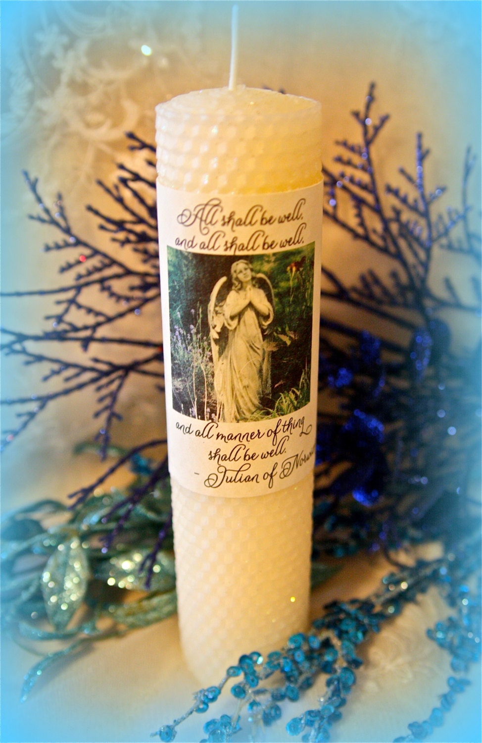 PRAYER AND BLESSING candle For healing wellness by TheSageGoddess