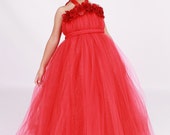 Flower Girl Tutu Dress - Red - Blazing Beauty - 12 Month to 2 Toddler Girl - Cutie Patootie Designz Il_170x135