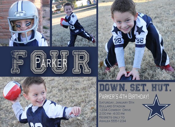 Dallas Cowboys Football Birthday Invitation Il_570xn