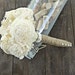 Ivory Toss Bouquet- Wedding Bouquet, Bridesmaid Bouquet, Throw Away Bouquet, Alternative Flower Bouquet, Keepsake Bouquet