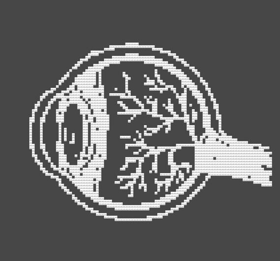 The eye vintage inspired cross stitch pattern