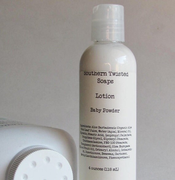 Baby Powder Lotion by SouthernTwistedSoaps on Etsy