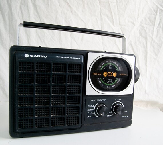 Vintage Sanyo Radio AM FM TV Vintage Radio Retro by foundhere