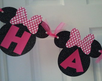 Minnie Mouse HAPPY BIRTHDAY banner