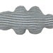 CLOUD shaped pillow - white and blue or grey stripes, soft knitted cushion