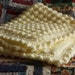 Vintage style handmade supersoft crochet baby blanket/shawl. Cream puff stitch. Ideal Christening / shower gift. New baby gift.