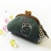 Reserve Listing - Zoe - Custom order - Coin purse / Cat purse / Cat embroidery