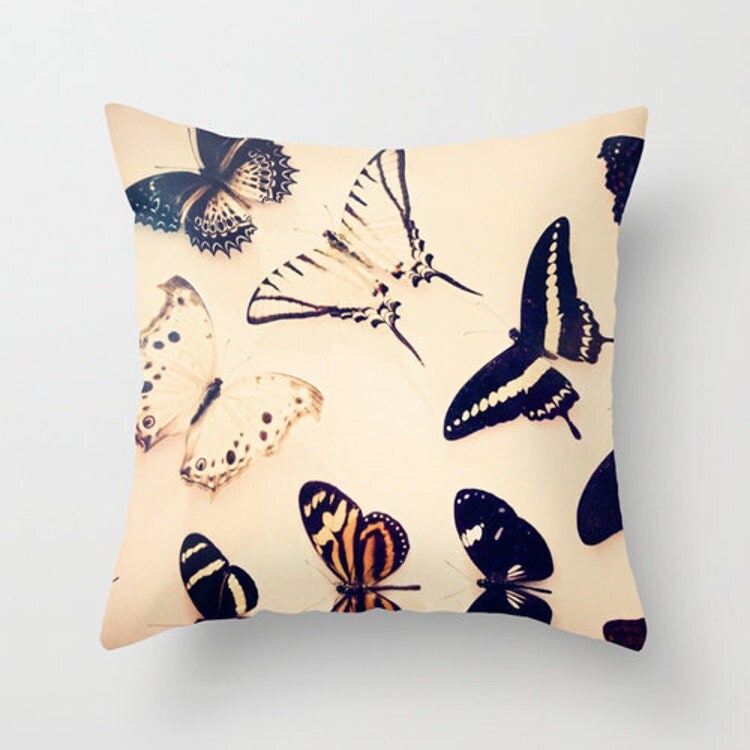 Butterfly pillowcase Chic Home Decor by maybesparrowphoto