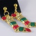 Dangle Earrings with Christmas Stocking