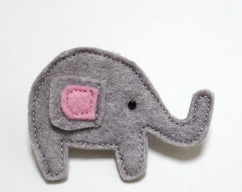 grey elephant brooch