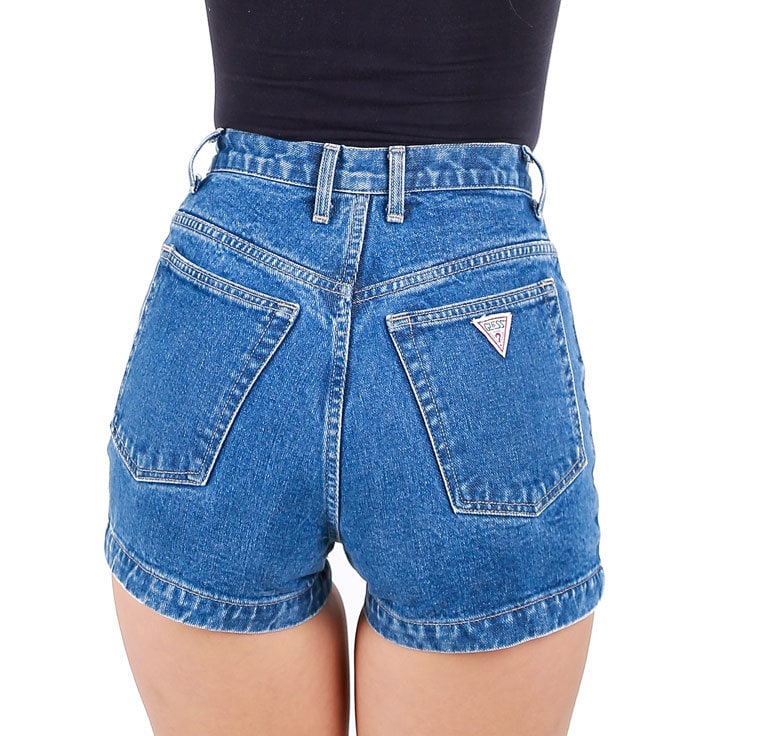 guess denim shorts women's