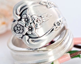 Vintage Spoon Ring - Inspiration Spoon Ring - Spoon Jewelry - Magnolia Spoon Ring - Spoon Ring - Silverware Spoon Ring (mcf A-R159)