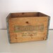 VINTAGE HOHNEKERS DAIRY Crate - North Bergen - New Jersey - Aqua Writing Graphics - Metal Sides
