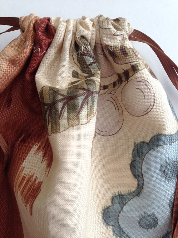 Cotton Travel Shoe Bag by Purpleplume on Etsy