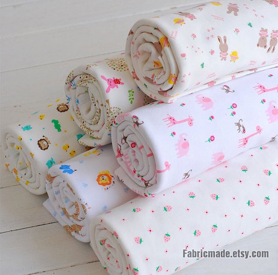 Baby Fabric Wide Cotton Knit Fabric Baby Cotton by fabricmade