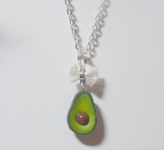 Food Jewelry Avocado Miniature Food Necklace Pendant- Miniature Food Jewellery,Handmade Jewelry,Mini Food Jewelry