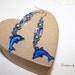 Blue Dolphin Earrings Dangle Beaded Sea Life