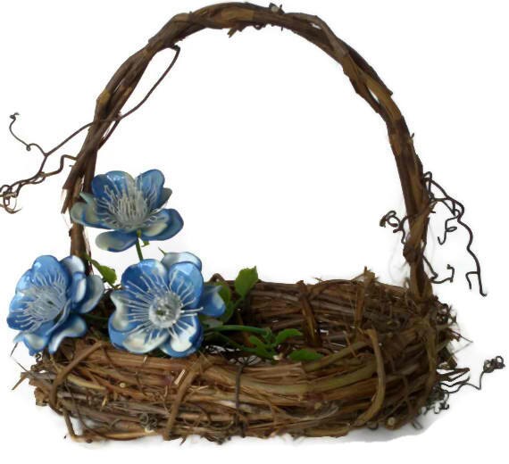 Grapevine Basket rustic grapevine basket Flower Girl Basket