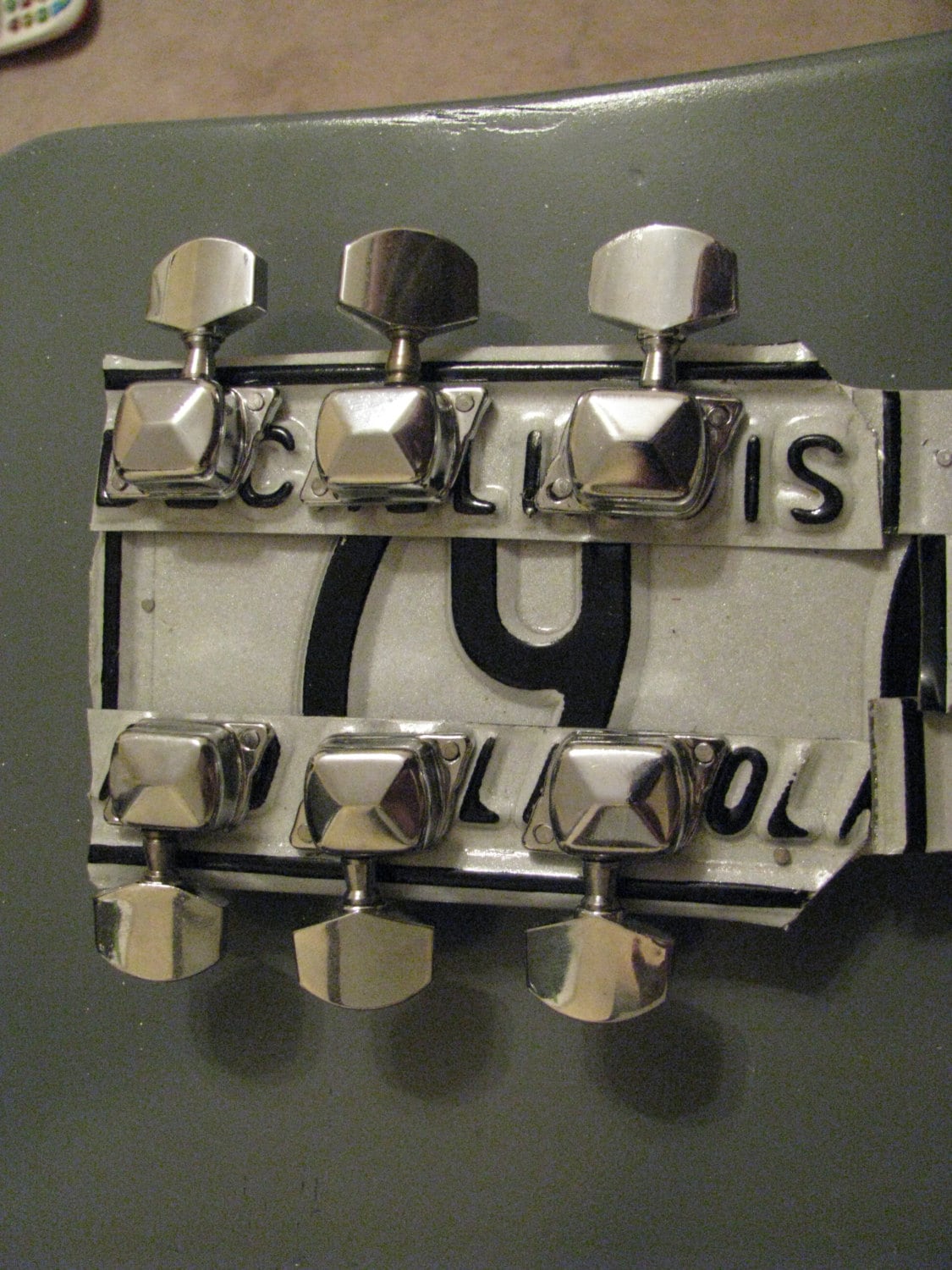 LICENSE PLATE GUITAR made from real vintage license plates