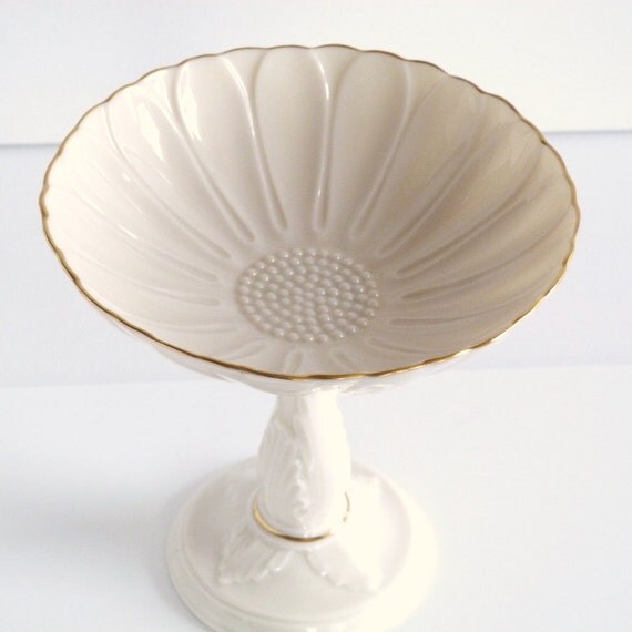 Lenox Flower Candy Dish Vintage Lenox Made in USA