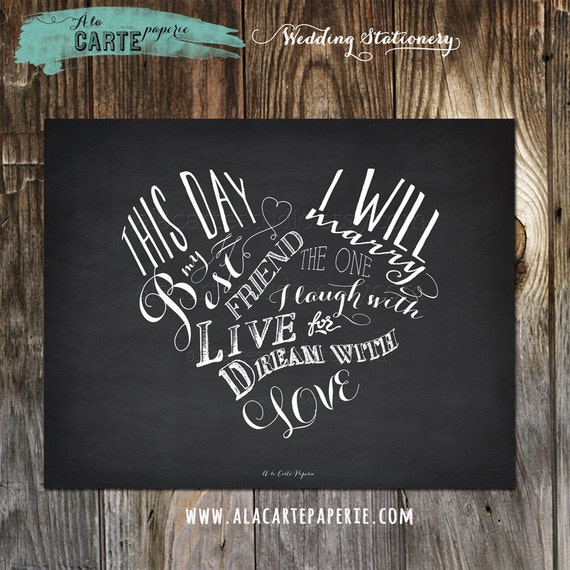 Items similar to This day I will marry my best friend Chalkboard ...