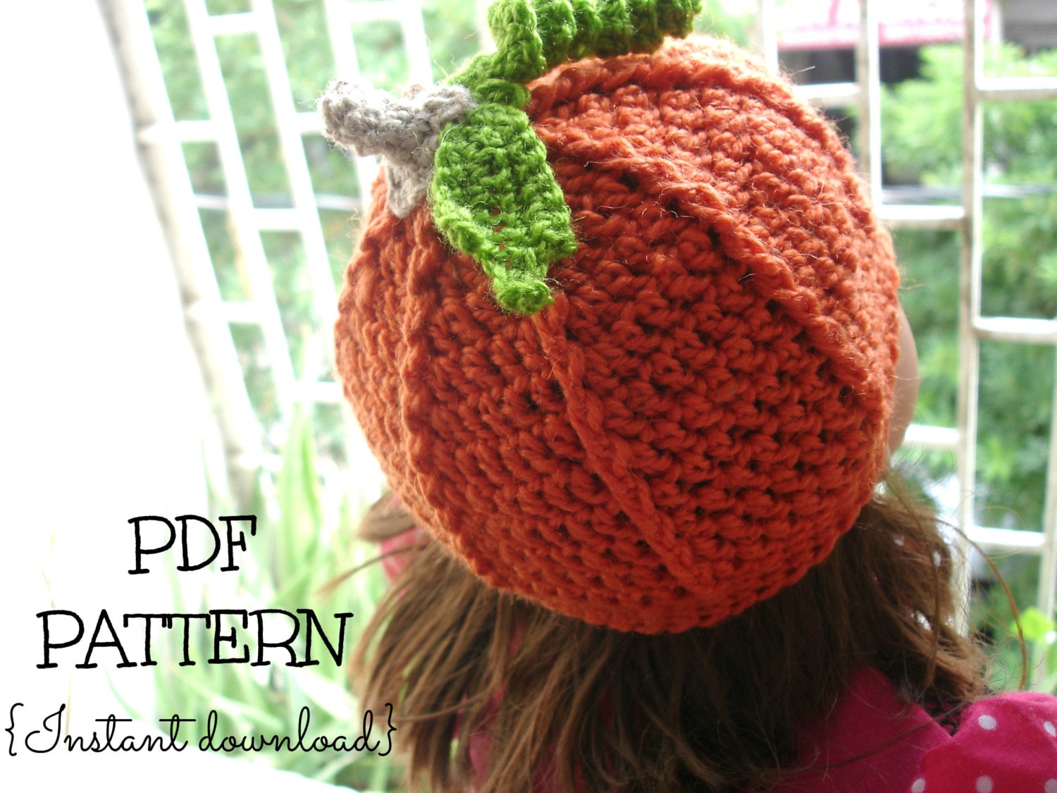 Crochet pumpkin hat pattern crochet hat pattern by TLHpatterns