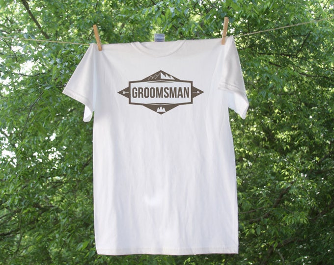 Groomsman Mountain Theme Wedding Party Shirt - TW