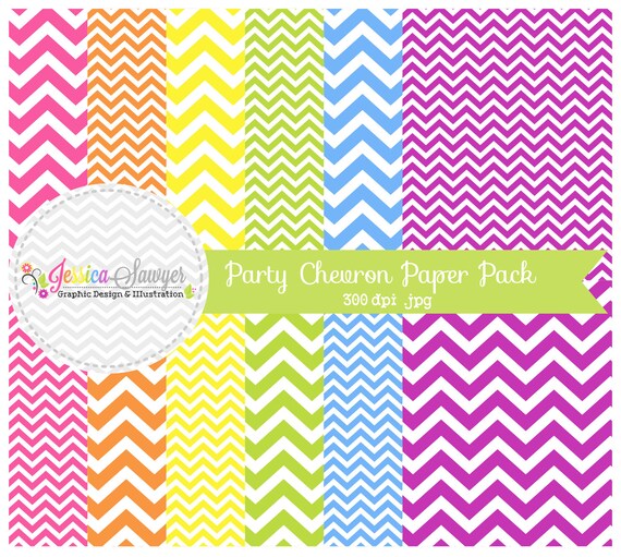 INSTANT DOWNLOAD - chevron digital paper pack, zig zag background, chevron printable papers for inviations, web design, scrapbook Il_570xn