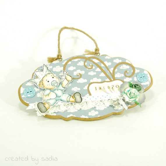 Items similar to Baby name plate, little customized name board for baby